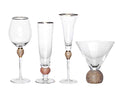Lead Free Factory Wholesale Rhinestone"DIAMOND" Studded Toasting Glasses With Gold Rim Champagne Flutes for Wedding Gift
