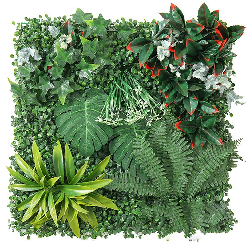 Cross-border 50*50CM Milan Artificial Plant Wall for Background Wall Decoration
