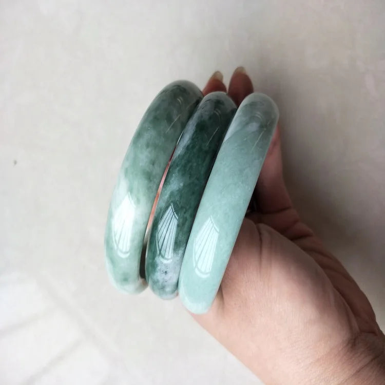 Natural Emerald Jade Bracelets for Women and Men Floating Jade Bracelets