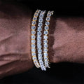 HOVANCI Hip Hop Jewelry Classic Design AAAAA+ Round 3mm Snap Clasp Cubic Zirconia Chain Iced Out Tennis Bracelet