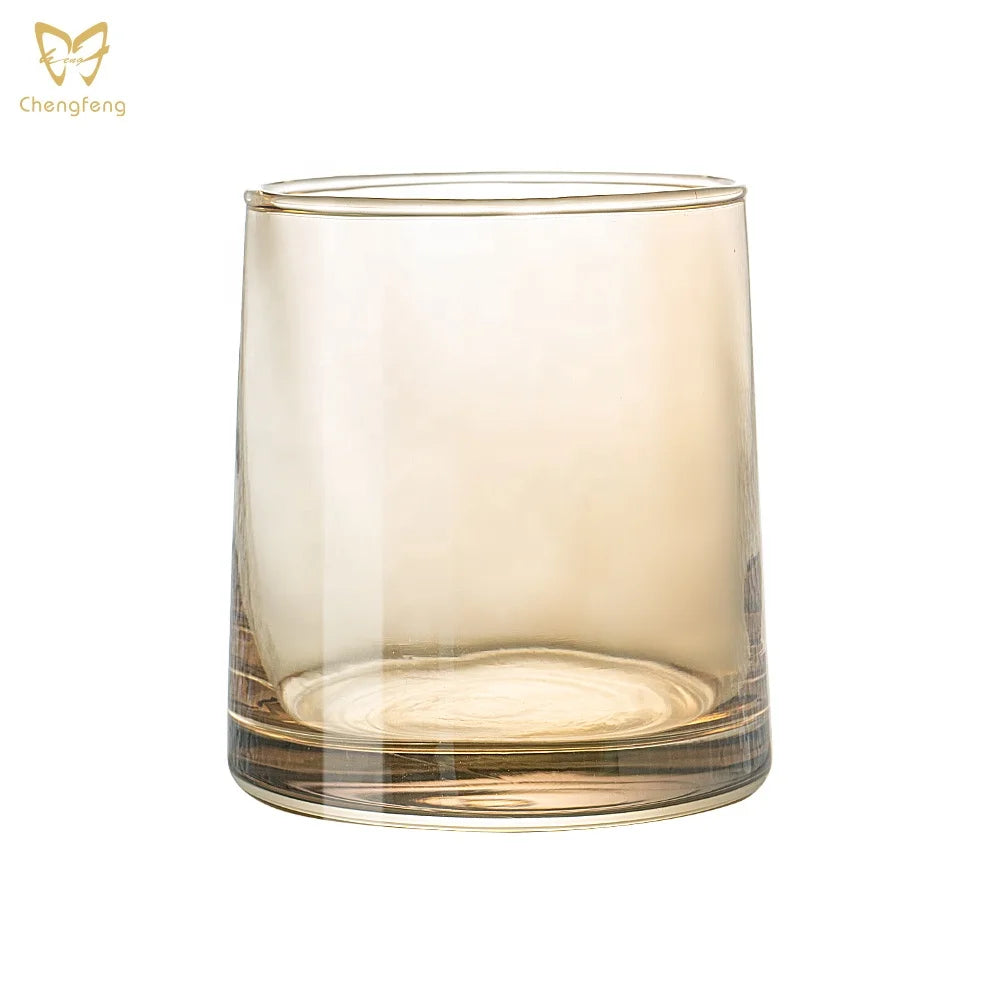 Hot Sale Crystal Drinking Whiskey  Rocking Spinning Glasses Cup Set Modern Design Water  Glass Cup