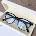 DL Glasses Anti Blue Light Rice Nail Eyeglass Frame Square Retro Large Optical Frame