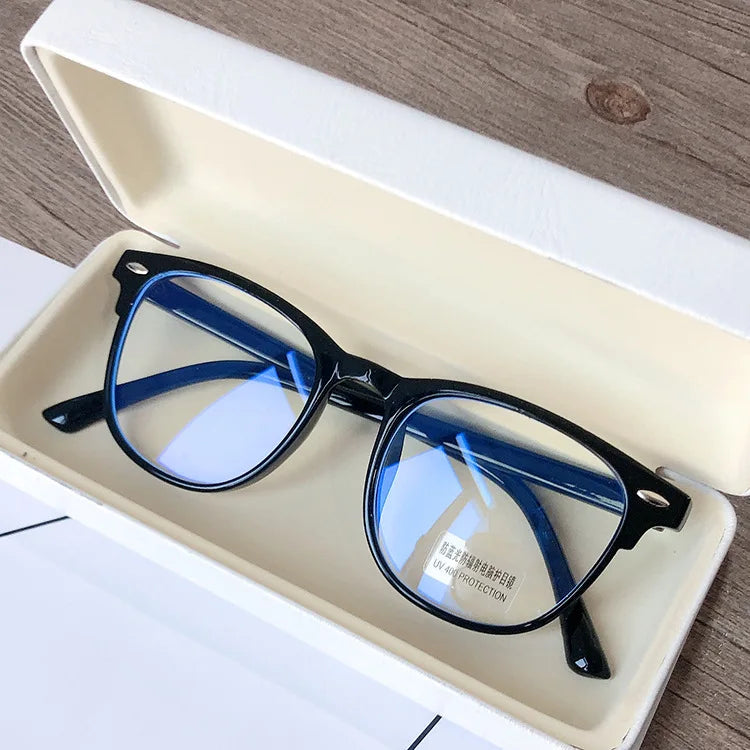 DL Glasses Anti Blue Light Rice Nail Eyeglass Frame Square Retro Large Optical Frame