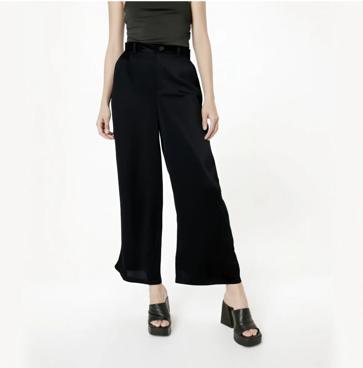 Simple Elegant Wide Leg Pants for Ladies Korean Style Office Pant Women's Full Pants
