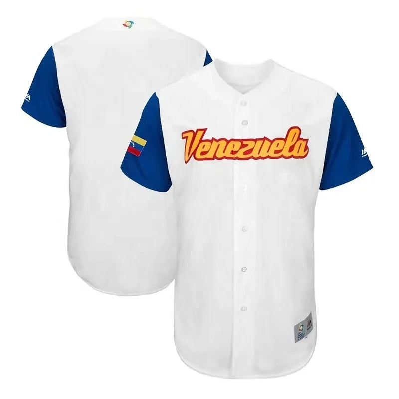 Baseball Softball Wear Francisco Lindor  Baseball World Team Venezuela Blank Baseball Classic Jersey