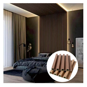 Factory Price Interior Decorative Wall Board TV Background Home Hotel 170*25 mm Wood Cladding WPC Wall Panel Environment