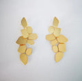 Singoli Fashion Splice Leaf Earrings Copper 18K Gold Charm Geometric Earring Jewelry Gift for Women