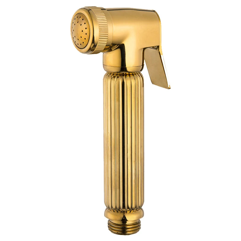 Luxury Gold Sprayers Bidets Handhelds Bathroom Toilets Sprayed Faucets Attachment Sprayers for Diaper Cleaning Shattaf Brass