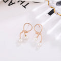 18k Gold Plated 925 Sterling Silver Drop Rope Knot Pearls Stud Earrings Geometric Statement Pearls Stud Earrings for Women