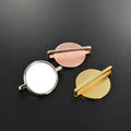 Sublimation Circle Silver Metal Smart Watch Band Charms Blanks Photo Charm for Watch Decoration
