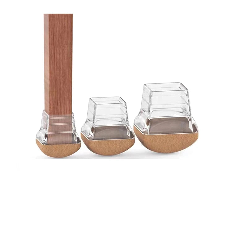 Wholesale YS Brown Classical Soft Silicone Chair Table Leg Floor Protectors Anti- Felt Bottom Decorative Furniture