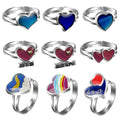 GT 2022 Anillo Inteligente Heart Shape Mixed Color Changing Mood Rings Smart Ring Temperature for Child Christmas Costume