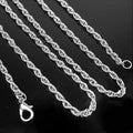 3mm Thick Twisted Stainless Steel Rope Chain for Pendants Jewelry