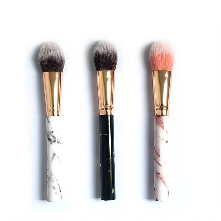 Supplier Wholesale Single Flat Makeup Brush Tool Blush Brush Marbled Blush Point Brush