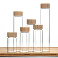 Borosilicate Container Tube Bottle Glasswares High Quality Storage Glass Bottle 60ml 80ml 100ml with Bamboo Lid
