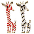 Fashion Jewelry Brooches Enamel Pearl Giraffe for Animal Brooch Pin