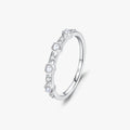Elegant Fine Jewelry 925 Sterling Silver Simple Basic Shell Pearl Charm Stackable Ring for Women