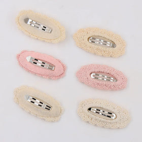 Wholesale Bobby Pin Hand-knitted Hair Clips Pink Milk White Cloth Snap Clips Baby Hair Accessories