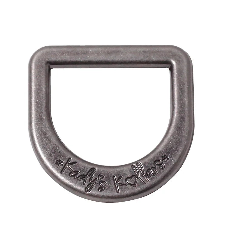 High Grade Handbag Hardware Factory Custom Engraved Name d Ring Lanyard d Buckle Handle for Leather Crafts