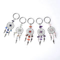 Home Decor Natural Stone Rose Quartz Amethyst Charms Keychain Crystal Dreamcatchers Keychains