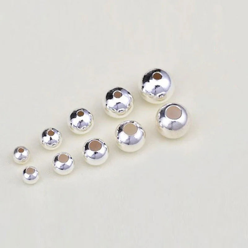Wholesale 925 Sterling Silver Beaded Spacer Loose Beads for Jewelry Craft Making Spacer Beads