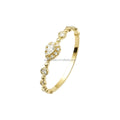 Factory Wholesale Women Finger Ring Jewelry Women Gold Engagement Ring with Cubic Zircon Stone 14K Real Gold Yellow Gold Cross