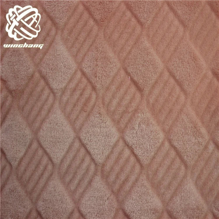 China Manufacturer Wholesale Free Design 100% Polyester Flannel Embossed Fabric Flannel Fleece Fabric for Coat/Blanket