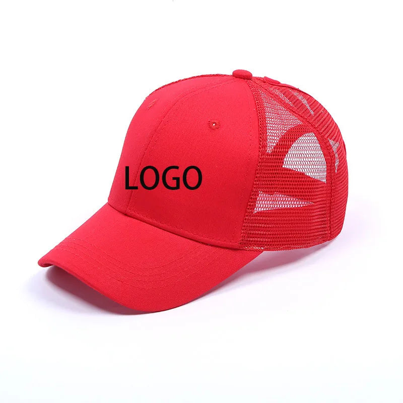 Wholesale Hip Hop Blank Custom Logo 6 Panel Sport Hat Gorras Gorros Embroidery Cotton Printed Dad Baseball Mesh Hat Trucker Cap
