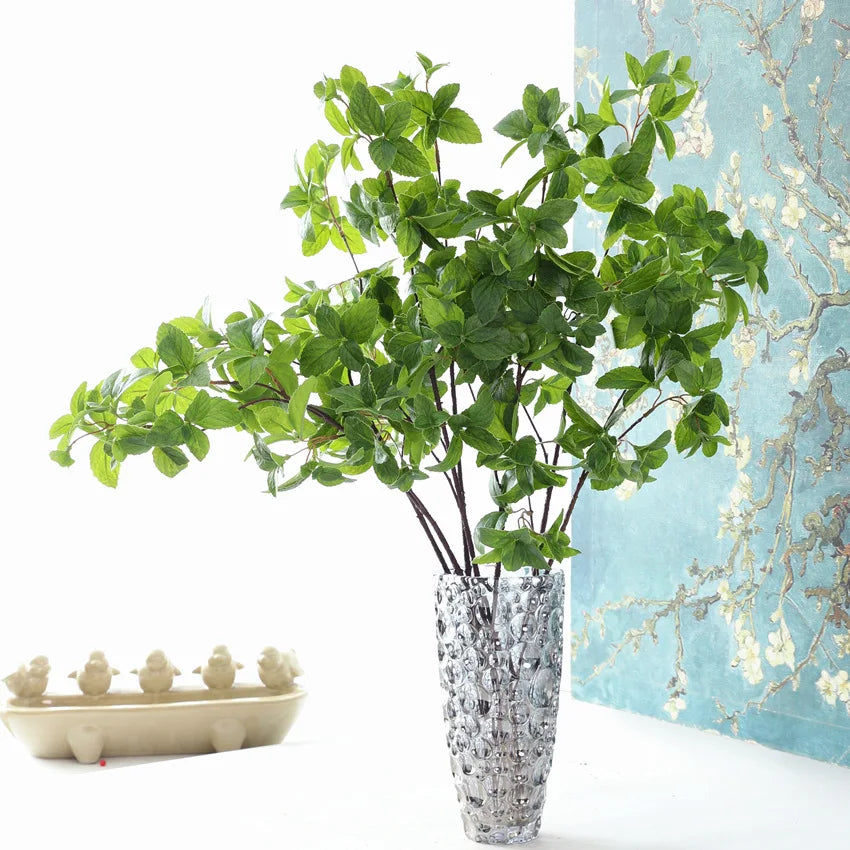 Hot Sales Natural Touch Artificial  Peppermint  Leaves for Interior Decoration