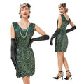Ecowalson   1920s Flapper Dress Roaring 20s Great Gatsby Costume Dress Fringed Embellished Dress