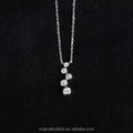 Starsgem Fashion Design Jewelry 18k White Gold Pendant Lab Diamonds Necklace