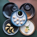 Japanese Dedicative Restaurant Eco-Friendly Ceramic Porcelain Square Plate for Serving Dumplings