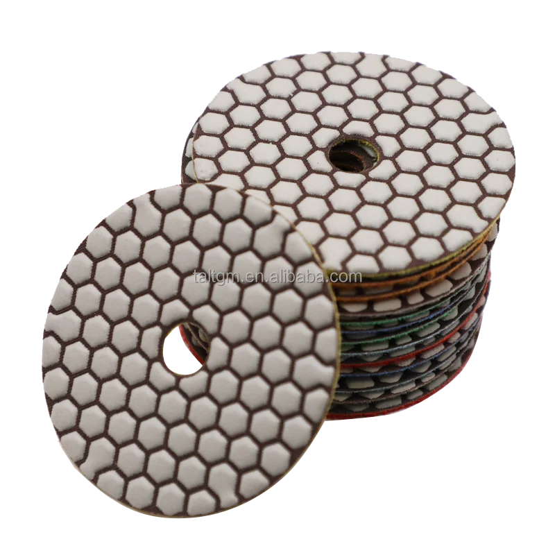 7 Pcs/set Diamond Flexible Dry Polishing Pads for Stone  Only Dry Use for Marble Granite and Quartz