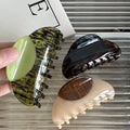 Korean Female Senior Sense Hair Accessories Large Shark Claw Clip Tempered Headwear Hairpin Acetic Acid Splicing Large Claw