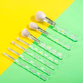 Gracedo ODM&OEM Yellow Custom Lucency Daisy Synthetic Hair Face Concealer Makeup Brush Set with Lucency Bag