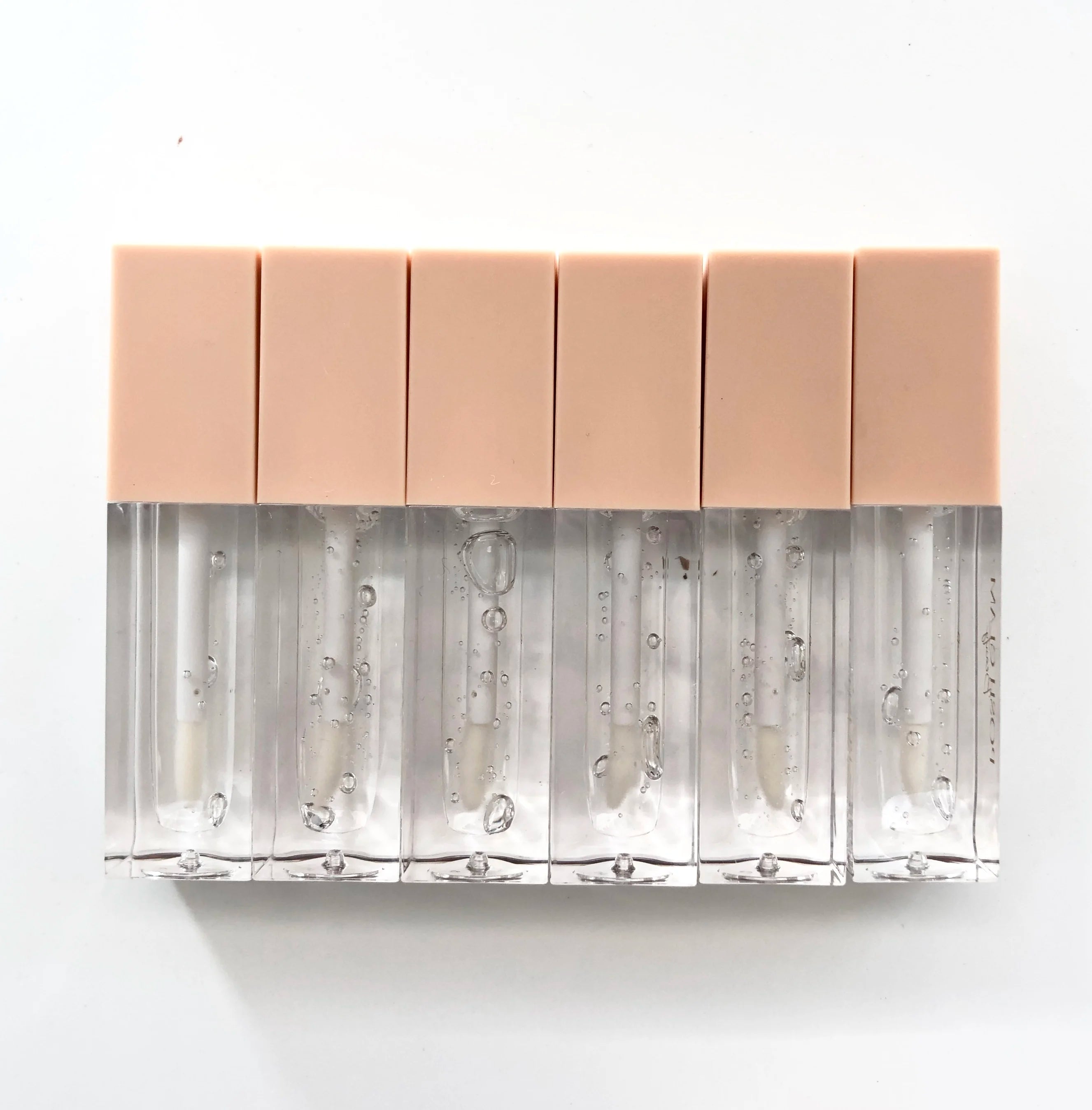Lipgloss Vendor Waterproof Natural Square Beige Empty Tube Lip Gloss with Private Label