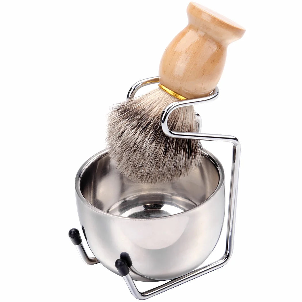 Barbershop Barber Shaving Metal Bowl Custom Logo Beard Care Soap Bowl Silver Stainless Steel Shaving Bowl Tool