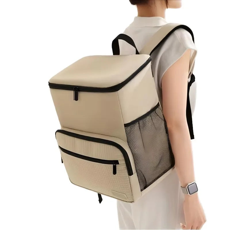 MKW4208 Wholesale Reusable Insulated Backpack Large Capacity Lunch Delivery Bags Shoulder Outdoor Picnic Cooler Backpack