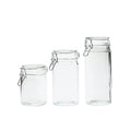 Wholesale OEM Kitchenware Custom Glass Food Storage Jar and Bottle air Tight clear Spice Glass Candy Jars with Silicon Glass Lid