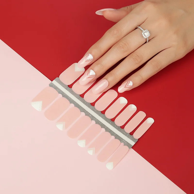 Shanghai Huizi Fashionable Design Cheap Nail Strip Full Cover Self Adhesive Nail Stickers