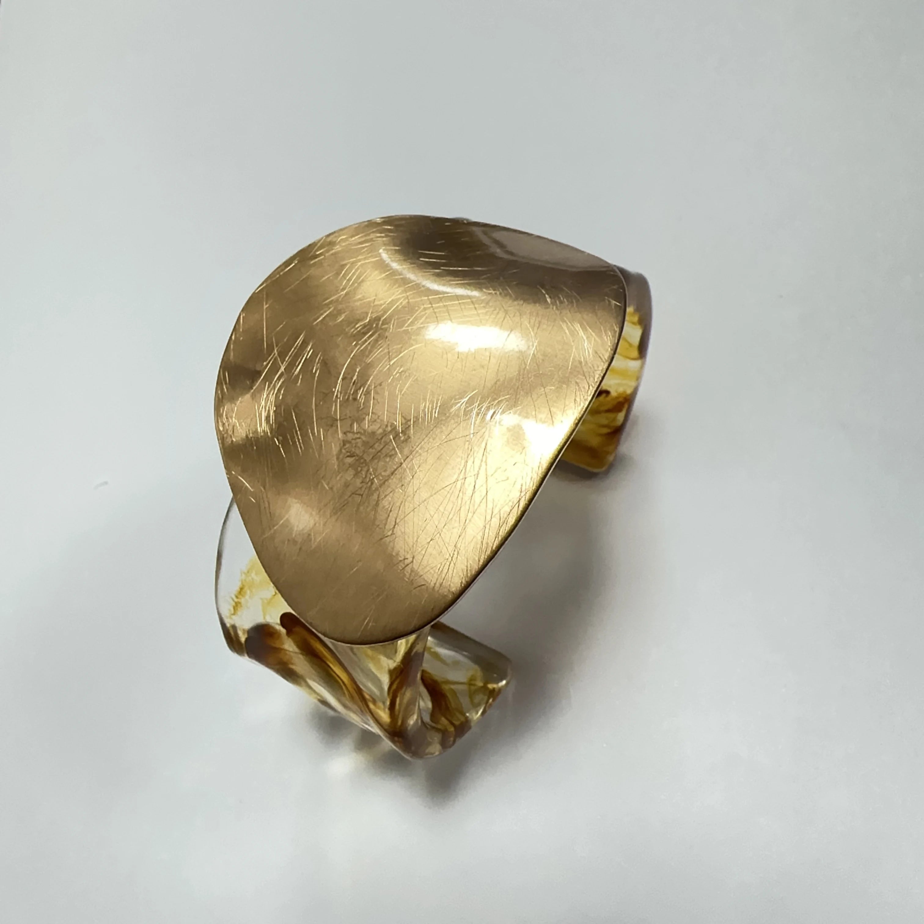TongLing Unique Handmade Acrylic Metal Exaggerated Cuff Bangle Chunky Geometric Bangle for Valentines Gift