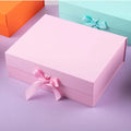 Luxury Custom Logo Wedding Dress Rigid Magnetic Folding Cardboard Packaging Paper Gift Box With Ribbon Closure