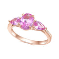 OL0928 Abiding Jewelry Factory Wholesale 925 Silver Jewellery Oval Cut 6X8mm Lab Created Pink Sapphire Stone Ring Woman