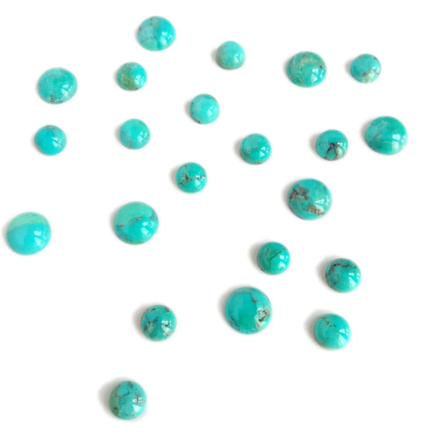 Gemstone Cabochon Compressed Turquoise 8mm  blue natural Gemstone Turquoise Cabochon