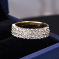 MSR-464 14k 18k Gold Fashion Jewelry Half Eternity Lab Grown Diamond Ring