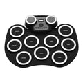 Portable Roll-up Electronic Drum Pad Silicon Digital Drum with Built-in Speakers Foot Pedals Headphone Monitoring