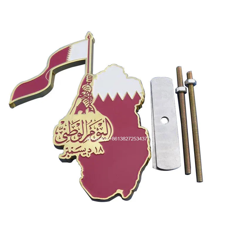 Qatar National Flag Car Badge State of Qatar Car Emblem Qatar Car Sign Logos Factory