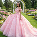 Sweet Shiny 16 Quinceanera Dress 3D Appliqued Beaded Ball Gown 15 Year Old Princess Masquerade Show Dress 9912