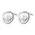 925 Sterling Silver Irregular Pearl Earrings