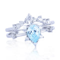 Fine Jewelry New Fashion Bohemian Jewelry Zircon Combination Splicing 925 Sterling Silver Stacking Rings Set